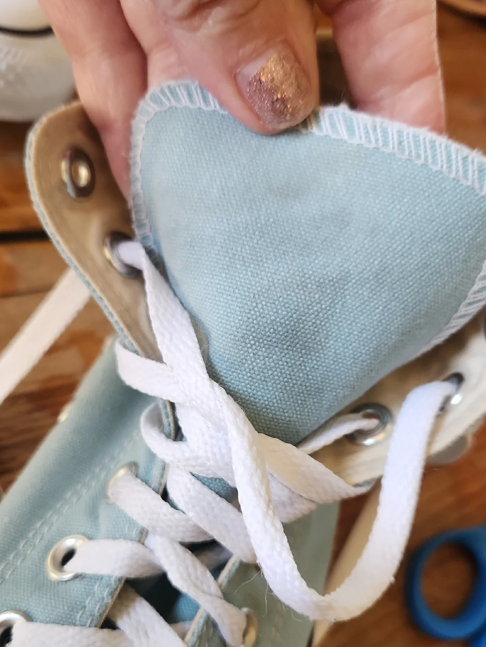 Converse Chuck Taylor Light Blue High Top Sneakers in Size M7 W9 - Picture 14 of 16
